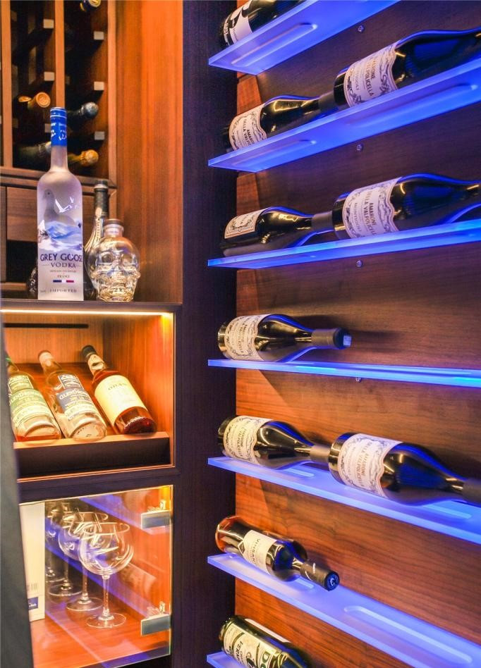 Lighting design for a contemporary basement complex, London Modern