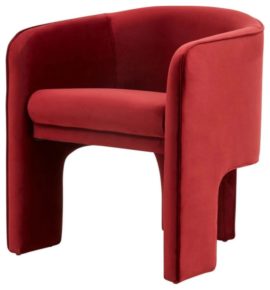 Shannon Modern Burnt Orange Accent Chair Contemporary Armchairs And