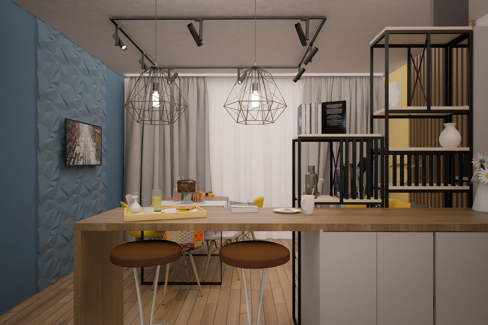 Кухня-столовая для молодой семьис одним ребенком