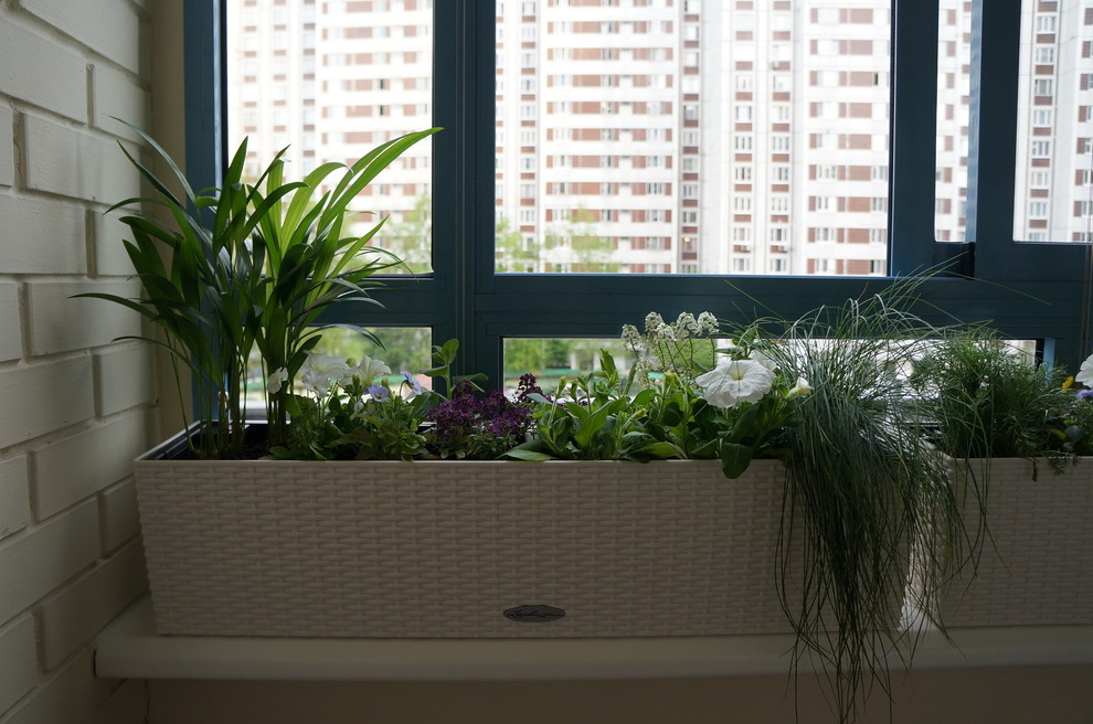 Балкон в голубых тонах