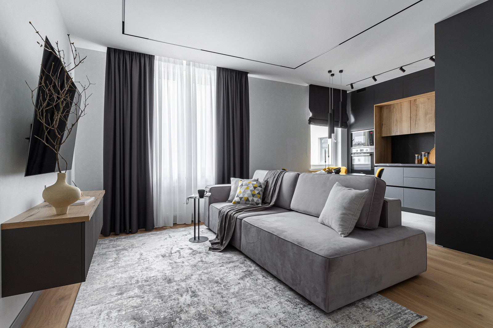 Дизайн проект для молодого человека, который предпочитает лаконичные интерьеры.