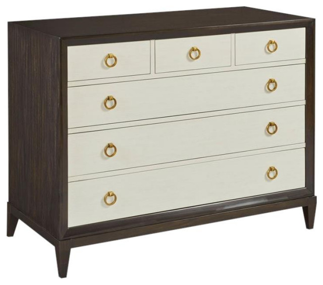 WOODBRIDGE PAYSON Chest of Drawers Tapering Legs Ring Pulls Tapered