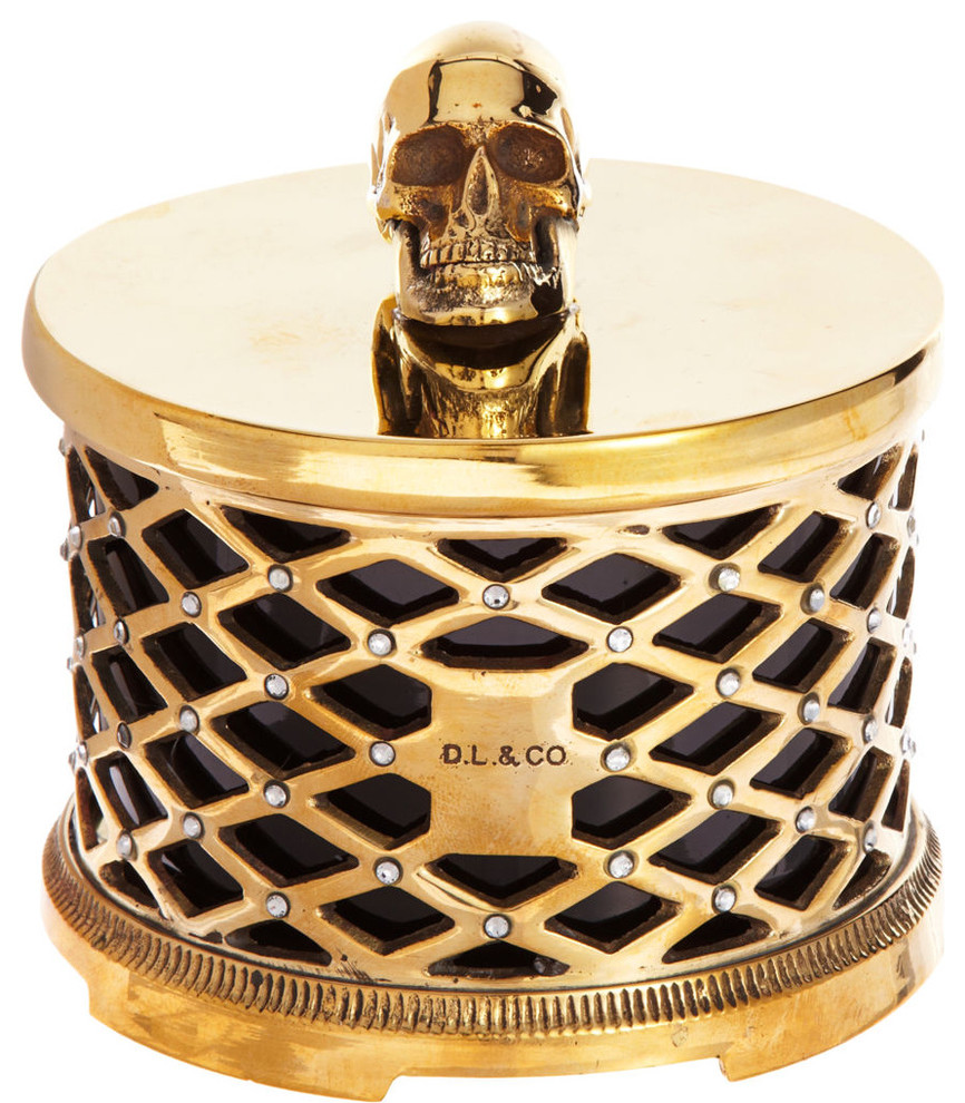 D.L. & Co. Skull Cased Candle