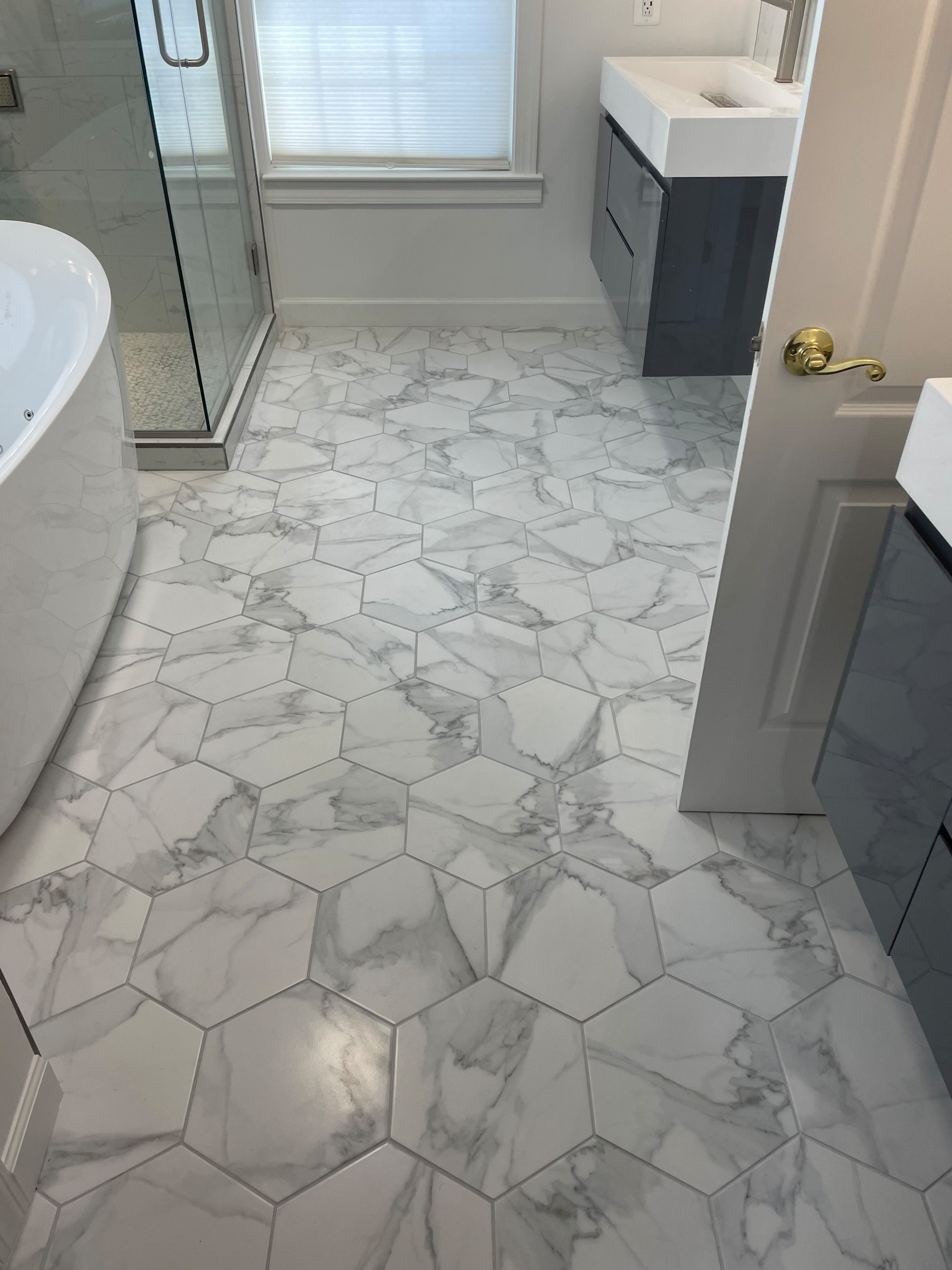 Example of a trendy bathroom design in Baltimore