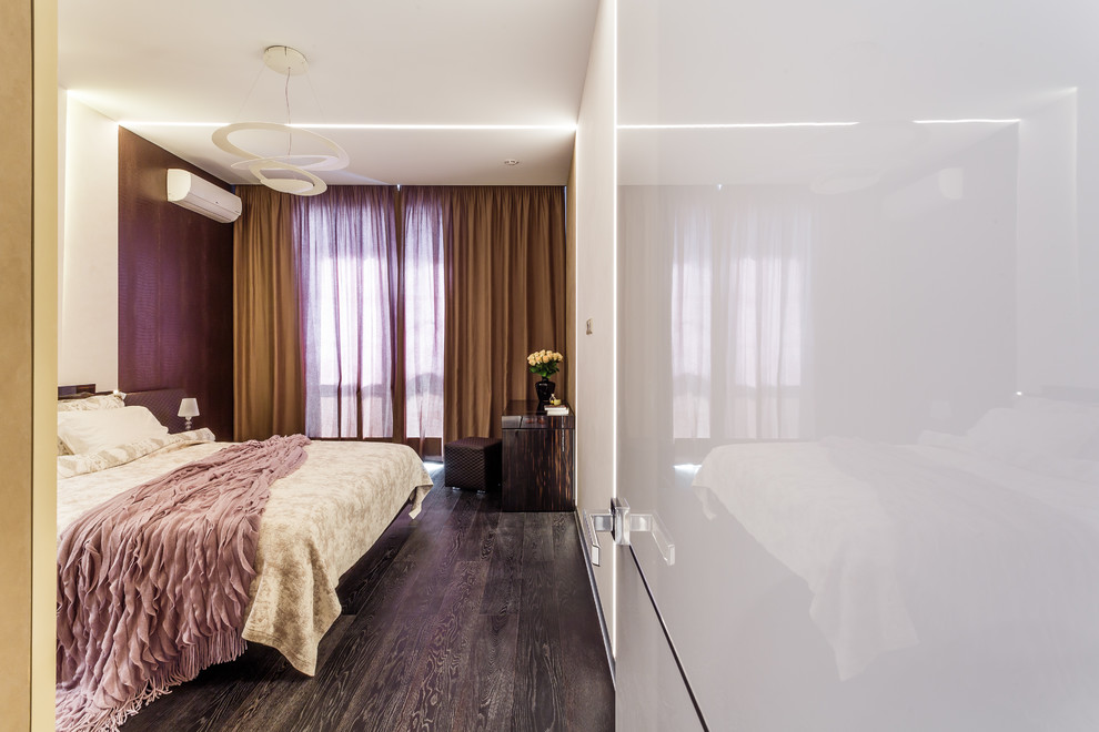 Фото спальни реализованного проекта квартиры ЖК "Адмирал".