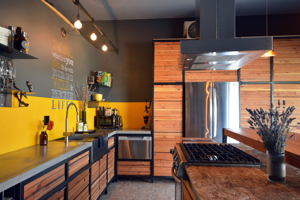 This is an example of an industrial kitchen in Portland.