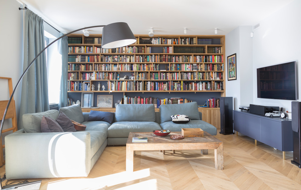 Библиотека из массива дуба в масле