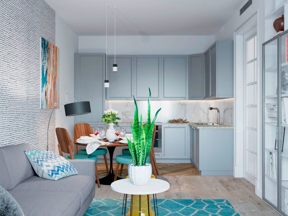 Квартира для семьи "Из трешки в четырехкомнатную". 3 D визуализация.