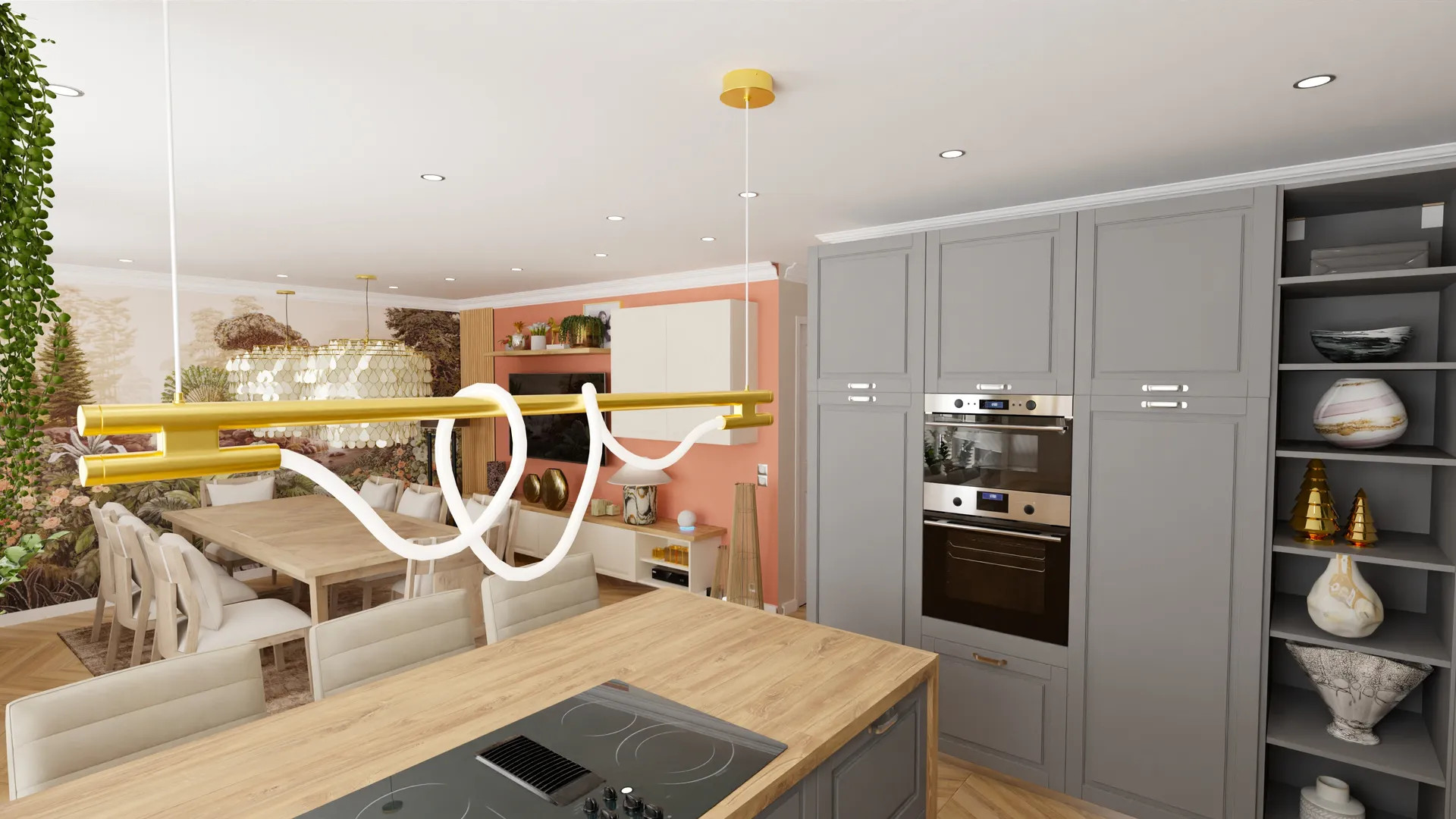 Rénovation complète, réunification de plusieurs appartements d'un petit immeuble