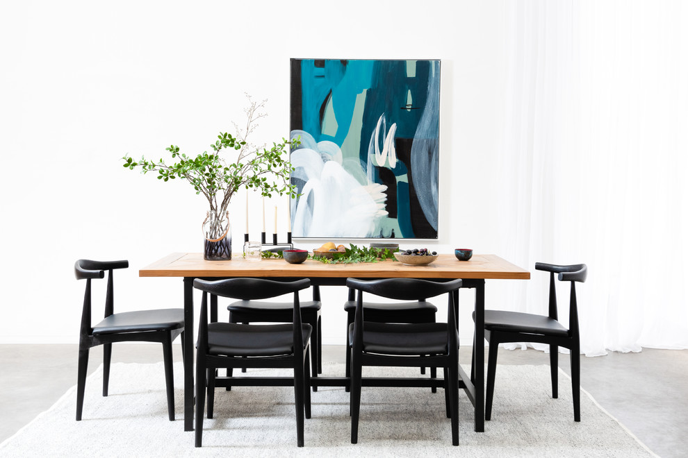 Inspiration for a contemporary dining room in Melbourne.