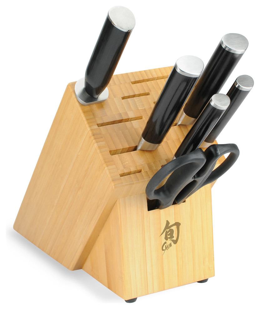 Kershaw KAI Shun Classic 7-Piece Bamboo Block Set