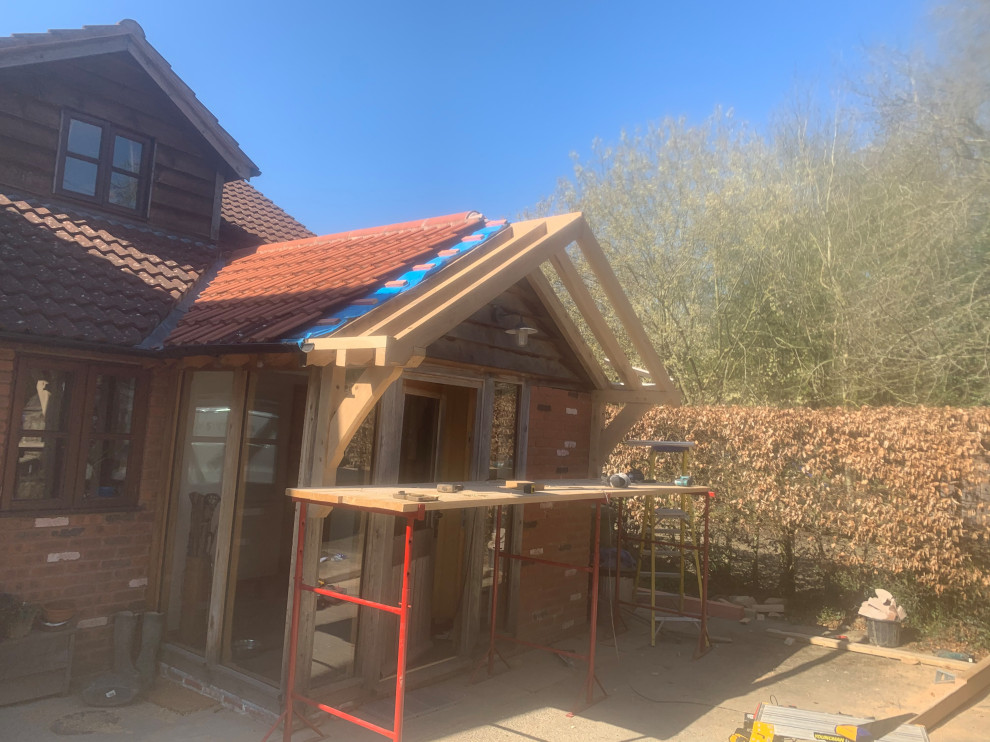 Porch Overhang Timber Work