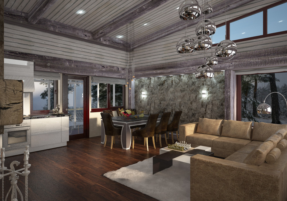 гостиная, коттедж