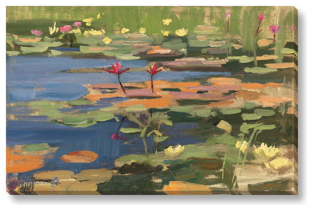 Steve Parker's 'Lily Flowers' Canvas Gallery Wrap, 27x18