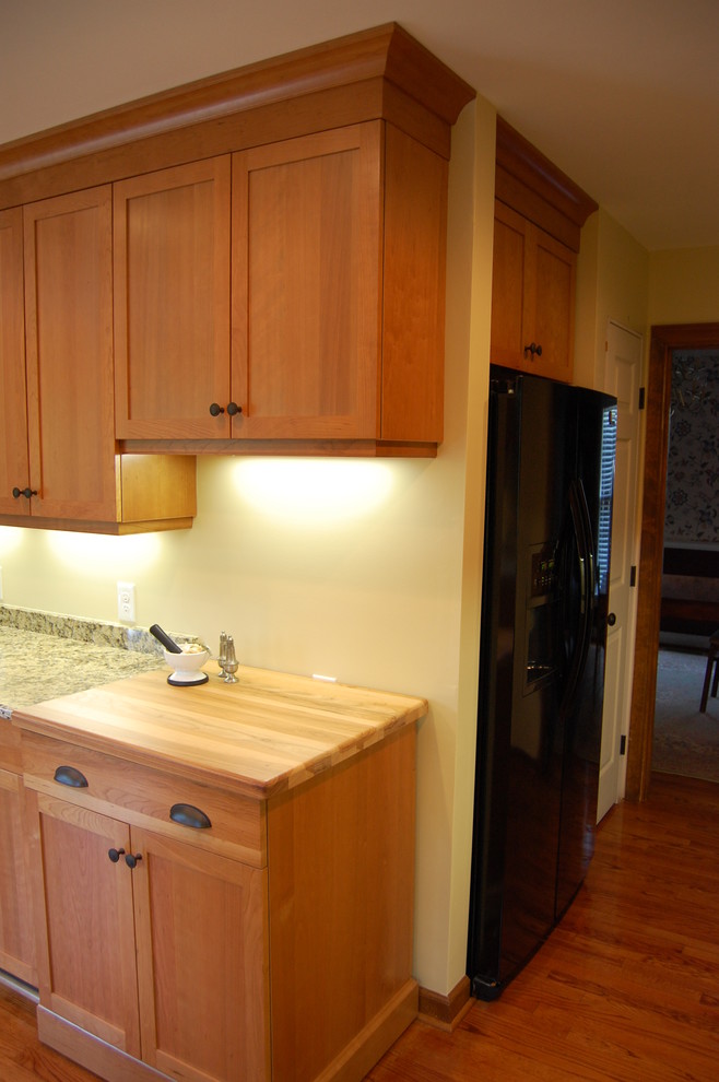 Example of a mountain style kitchen design in Raleigh