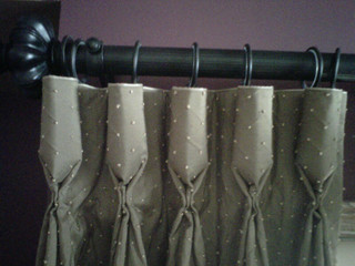 Goblet Pleat Silk Drapery traditional-curtains