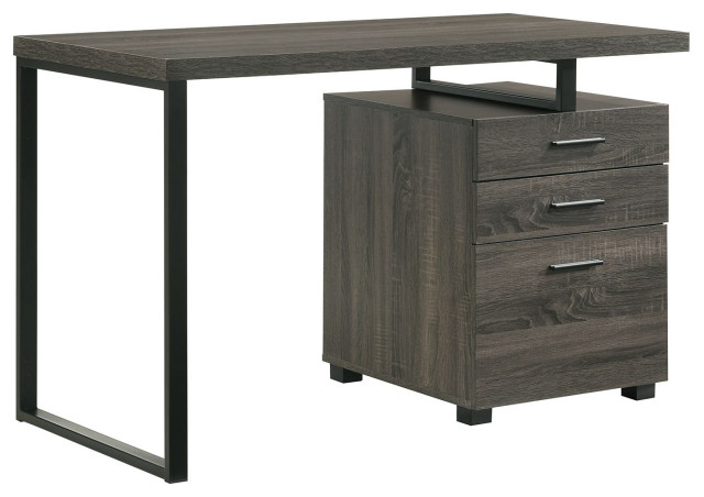 Brenda Desk, Dark Gray - Transitional - Desks And Hutches - by Picket ...