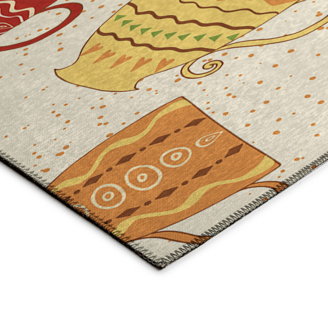 Indoor/Outdoor Kendall KE15 Linen Machine Washable 10' x 14' Rug, 10' x ...