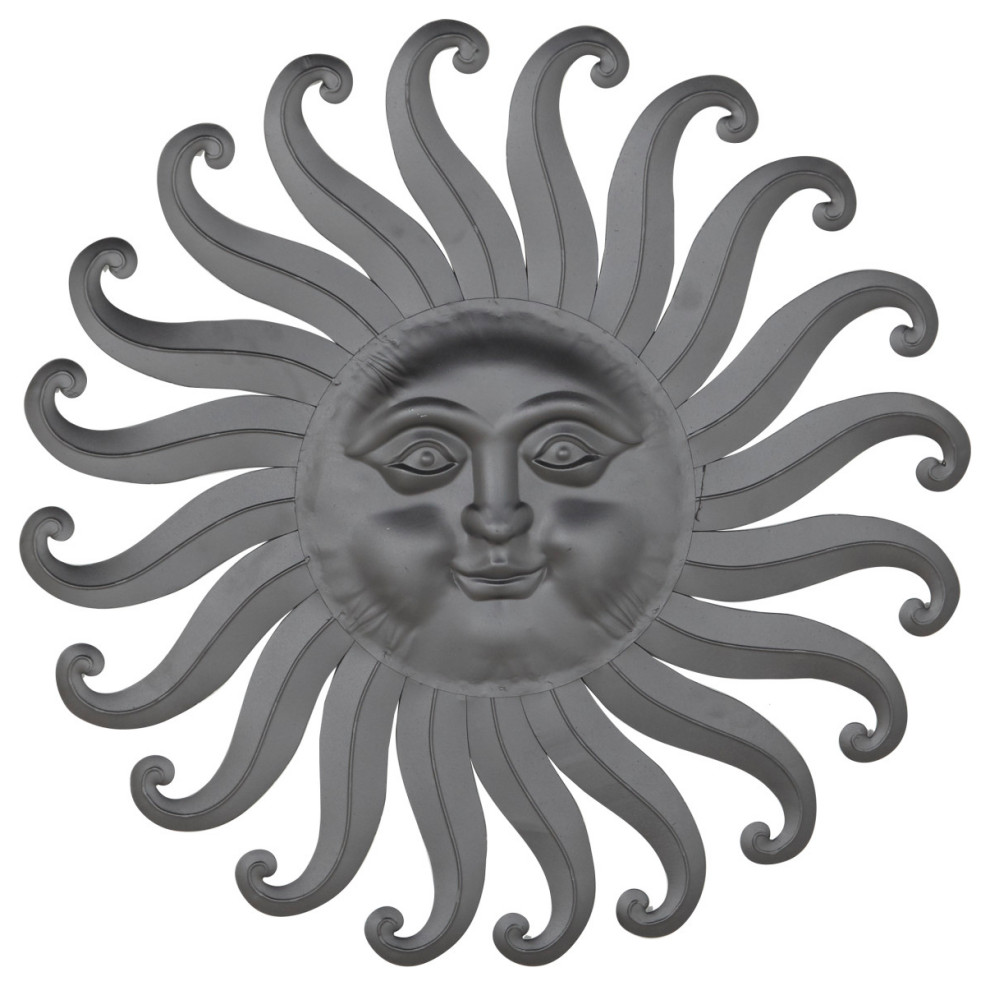 Rustic Gray Metal Wall Decor 43695 Contemporary Metal Wall Art by Brimfield & May Houzz