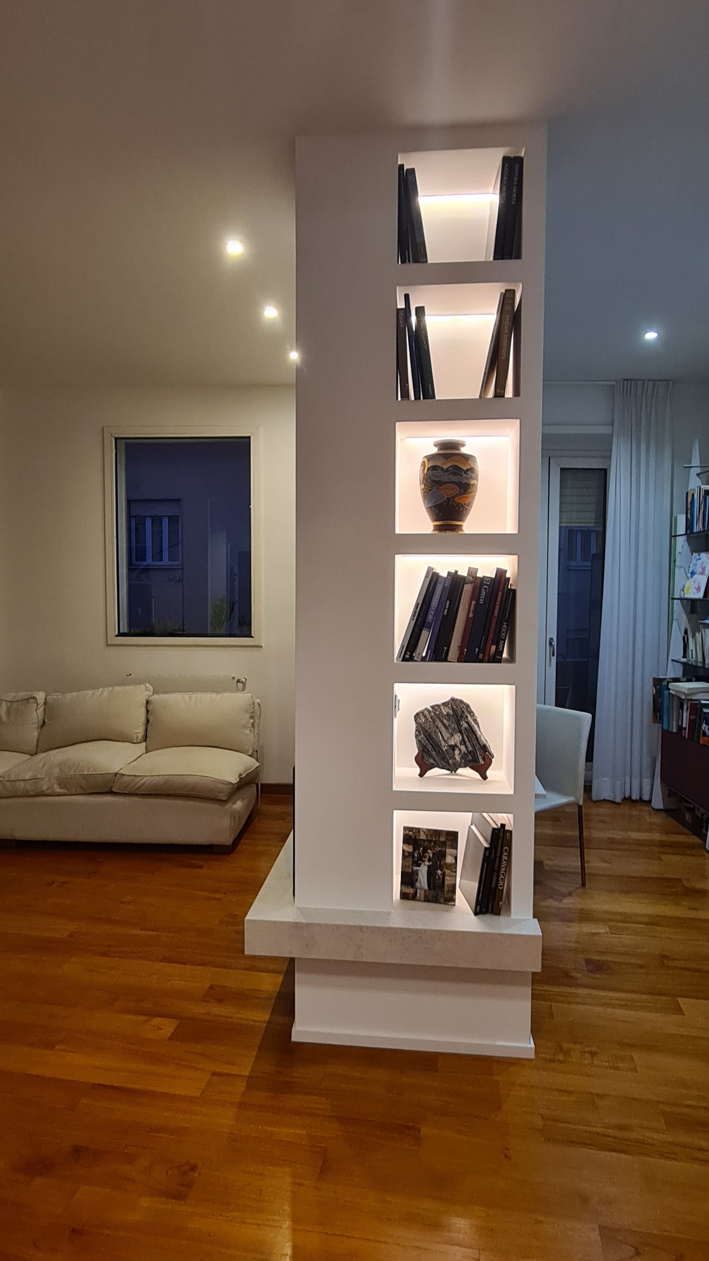 Parete divisoria per angolo studio