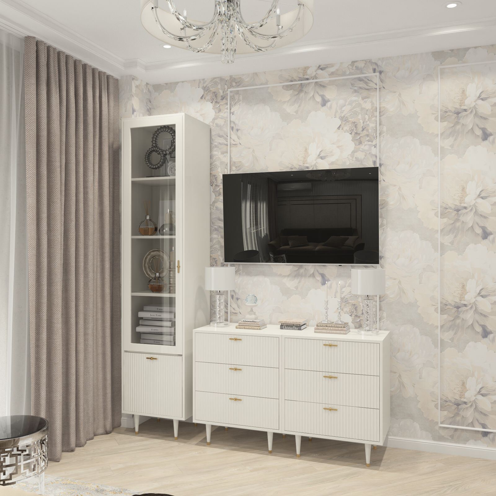 Нежнейший дизайн трехкомнатной квартиры