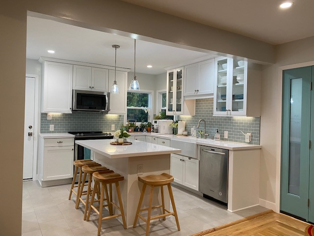 Richmond Kitchen with Custom Handmade Backsplash
