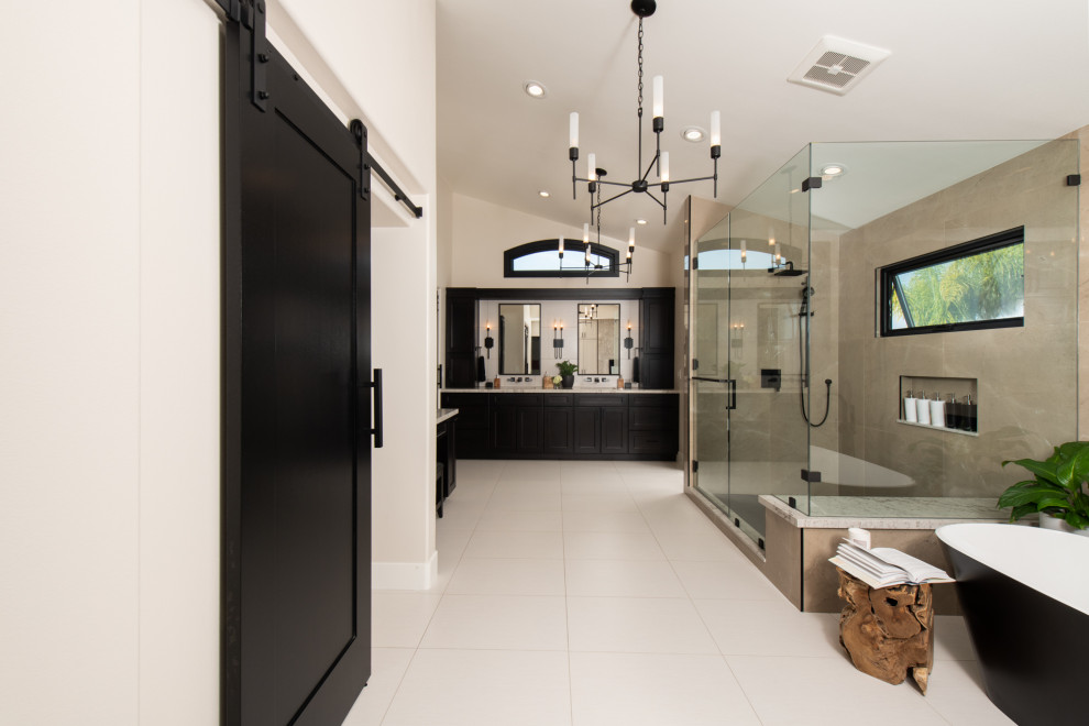 Master Bathroom Remodel with Walkin Shower and Dual Vanity