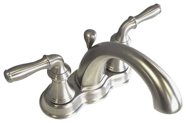 Kohler Devonshire Two-Handle Brushed Nickel Centerset Bathroom Faucet ...