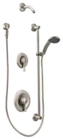 Moen T8342NHCBN Brushed Nickel M-DURA Tub and Shower Commercial Double