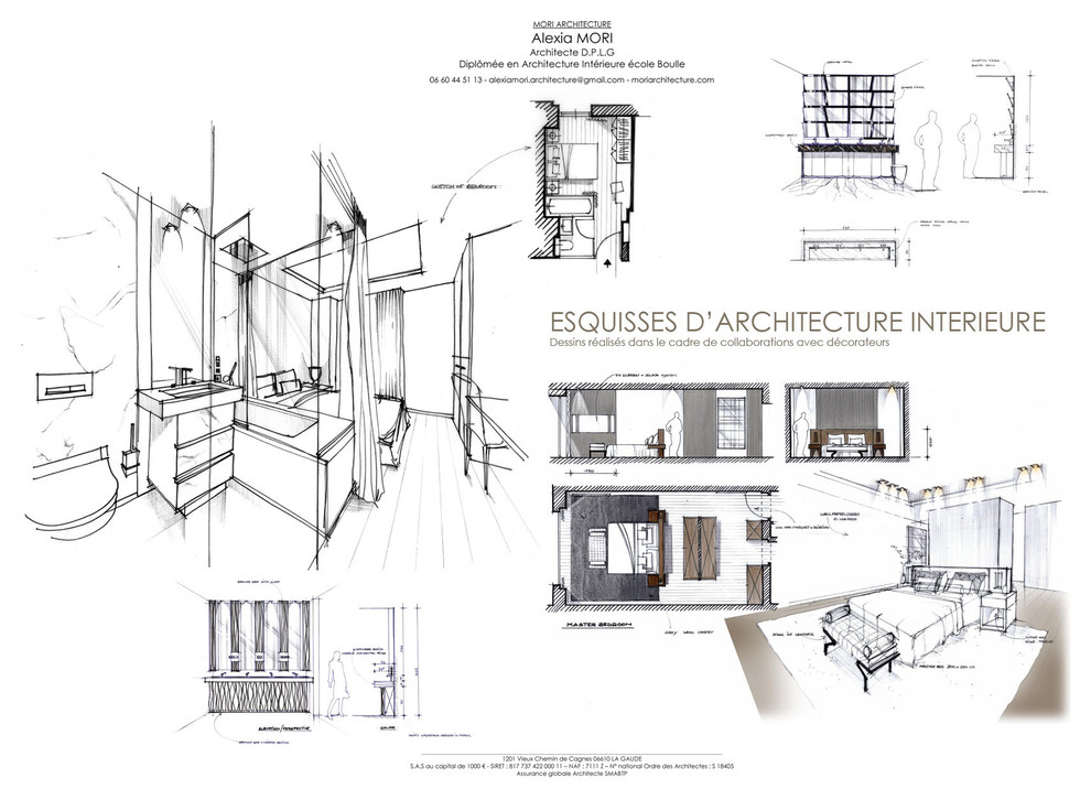 ESQUISSES D'ARCHITECTURE INTERIEURE