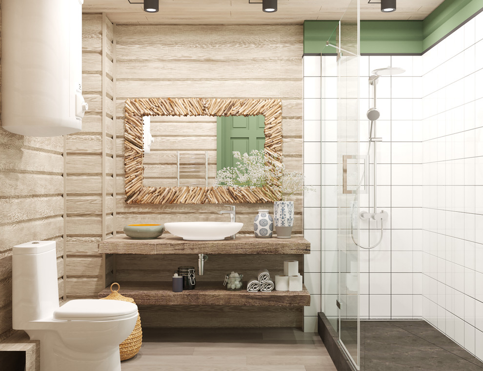 Брусовый дом выходного дня в Кантри стиле