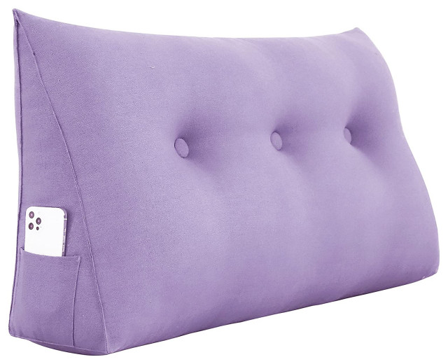 WOWMAX Headboard Reading Wedge Pillow Bed Backrest Cushion, 39x20x8