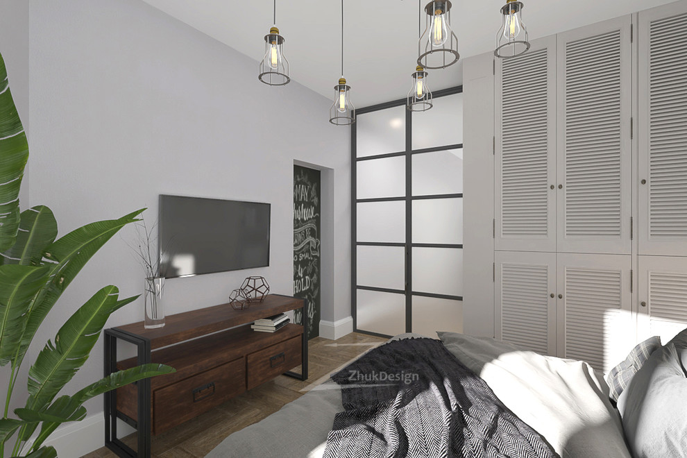 Дизайн однокомнатной квартиры в скандинавском стиле и loft