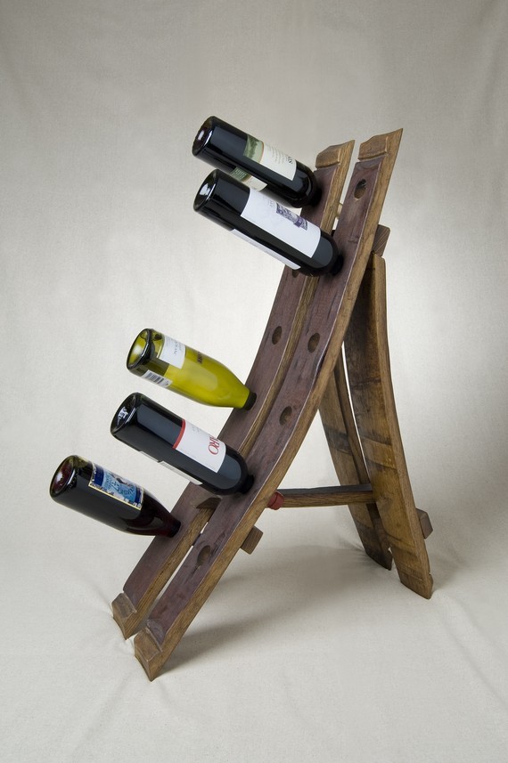 Freestanding Barrel Stave Wine Rack