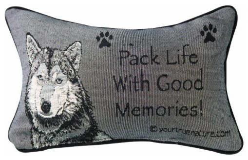 Advice From A Wolf Ytn Word Pillow Rustic Decorative Pillows