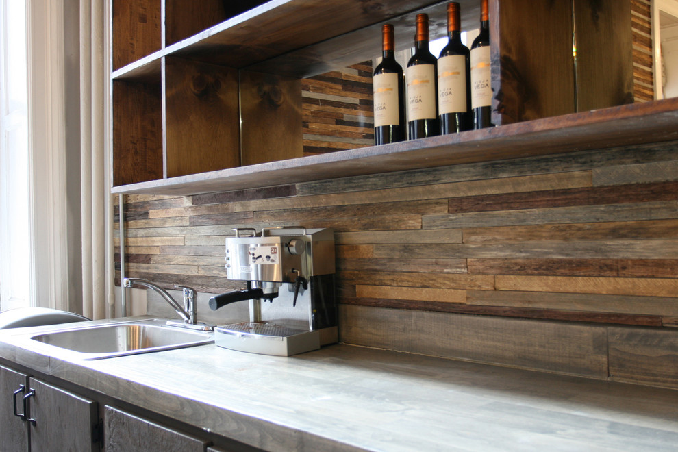 Reclaimed wood bar - Rustic - Wine Cellar - New York - by Jen Chu ...