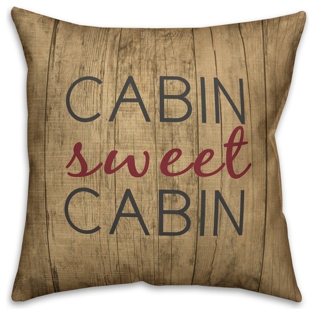 Rustic Cabin Sweet Cabin Outdoor Throw Pillow Rustic Outdoor