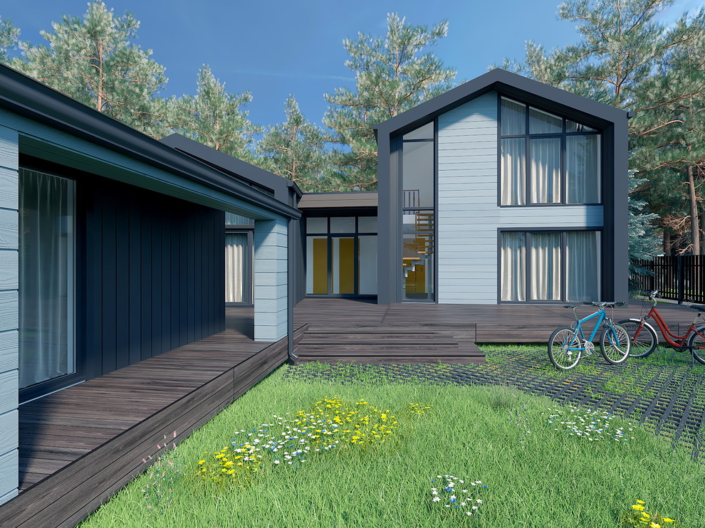 Дом из павильонов