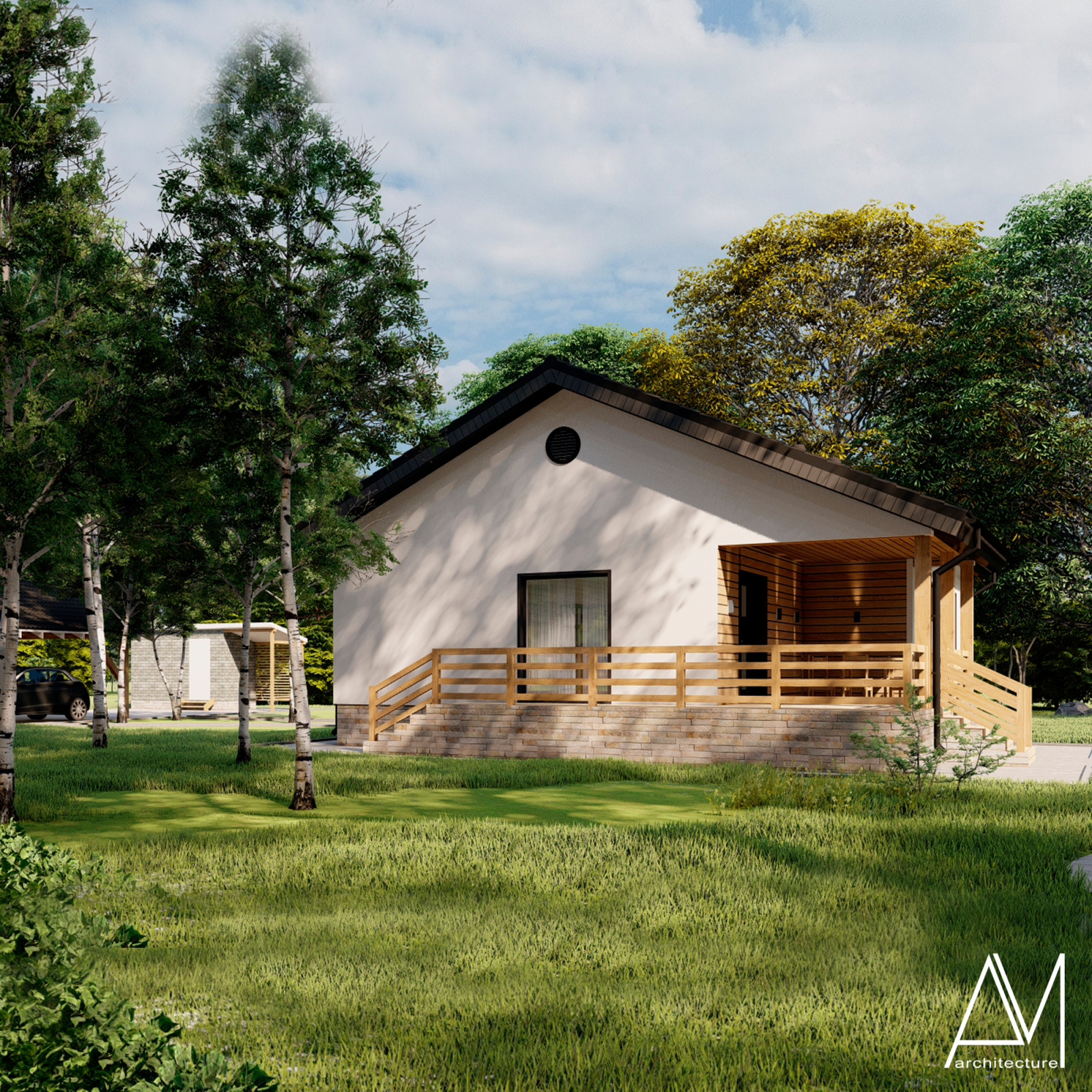 Каркасный дом в пригороде