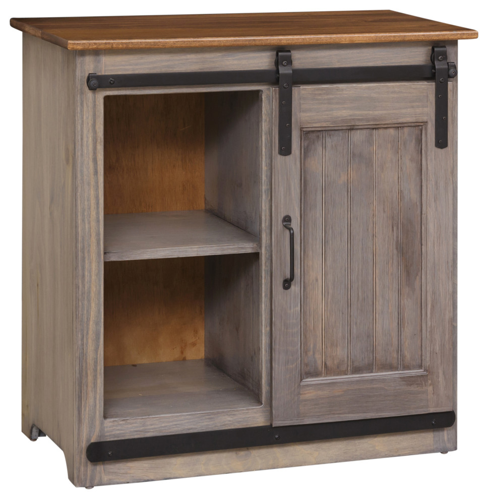 Chelsea Home Sophia Barn Door TV Pewter, Walnut 467130BPSW