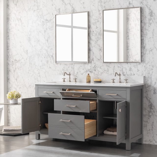 Jasper 60"D Bathroom Vanity - Transitional - Bathroom Vanities And Sink Consoles - by Sudio ...