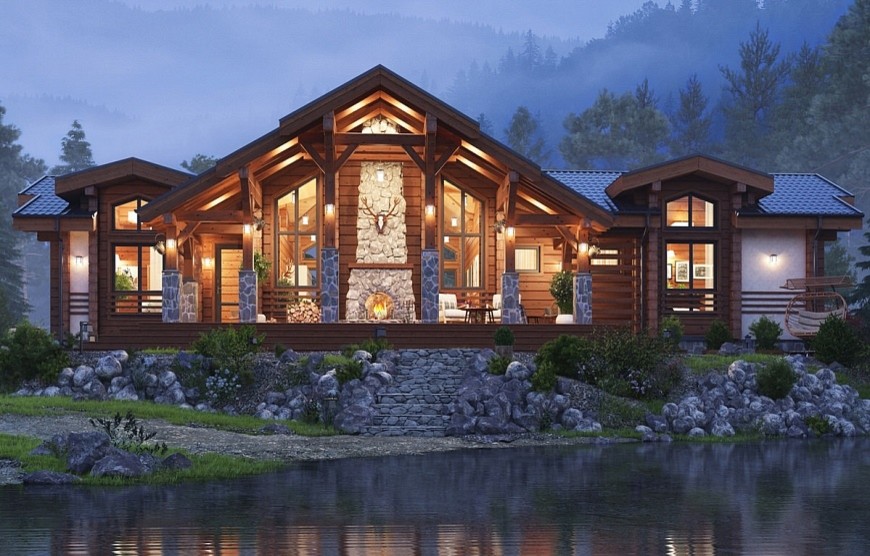 Проект дома из клееного бруса Д-204-232