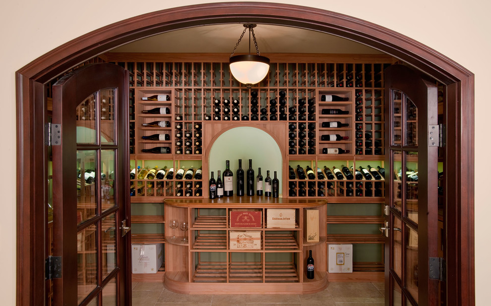 Modern Farmhouse Custom Home Traditional Wine Cellar Chicago by