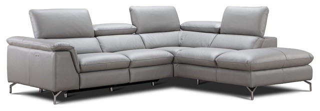Viola Italian Leather Sectional Sofa, Leather Sectional With Chaise And Recliner