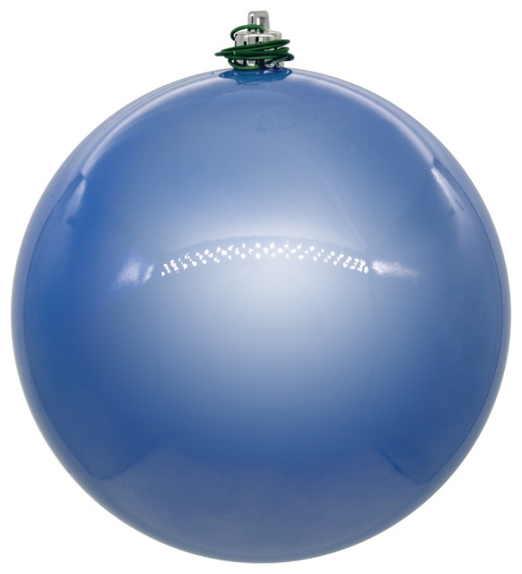 Vickerman 10" Periwinkle Pearl UV Drilled Ball Ornament, 1 per bag.