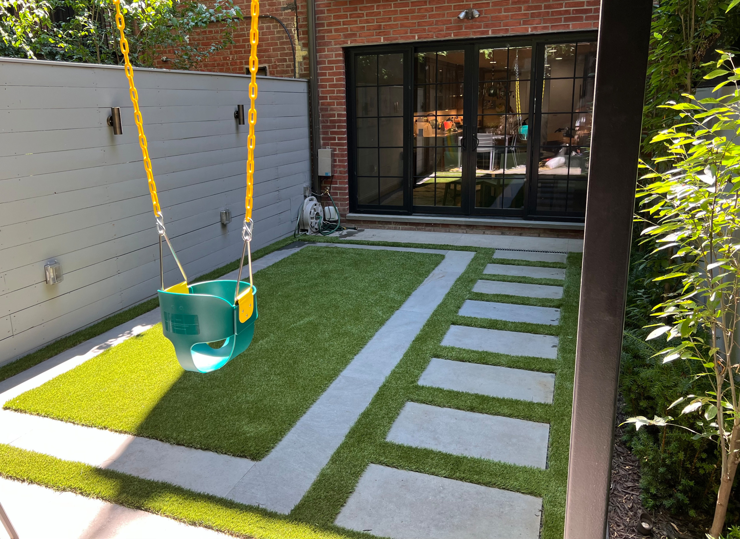 Kid friendly narrow garden