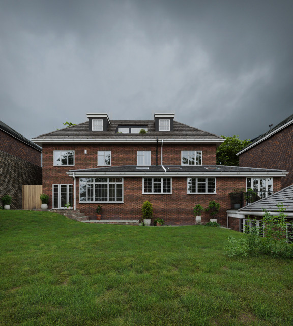 Spacious Loft conversion with Balcony modern-exterior