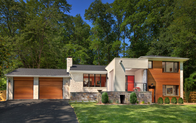 Split-Level Exterior Renovation contemporary-exterior