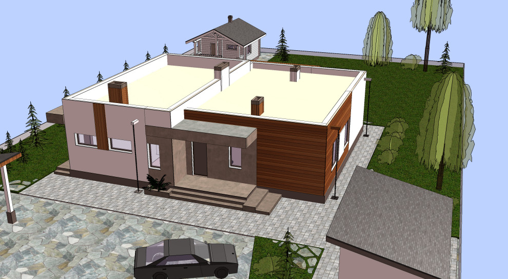 Индивидуальный одноэтажный жилой дом. Горный Щит 2021