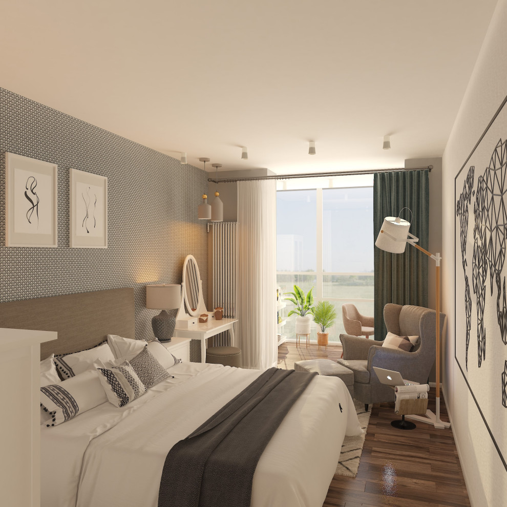 Дизайн проект квартиры для молодой девушки